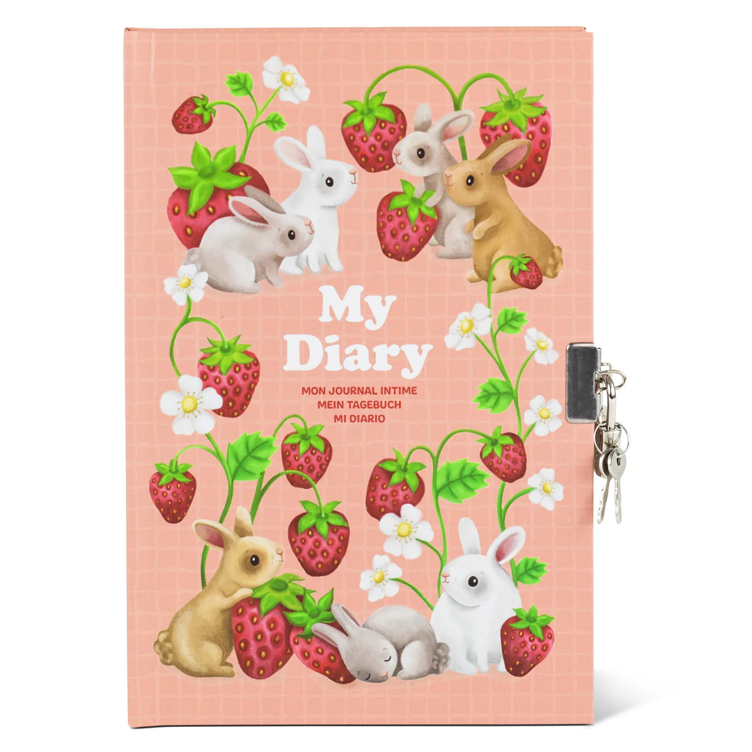 Lockable Diary - Berry Bunny