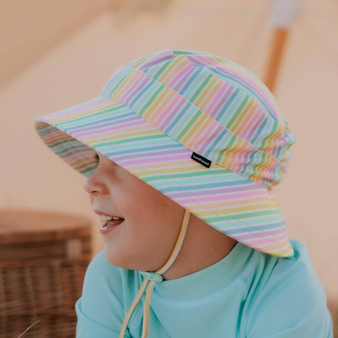 Kids Classic Swim Bucket Hat - Rainbow