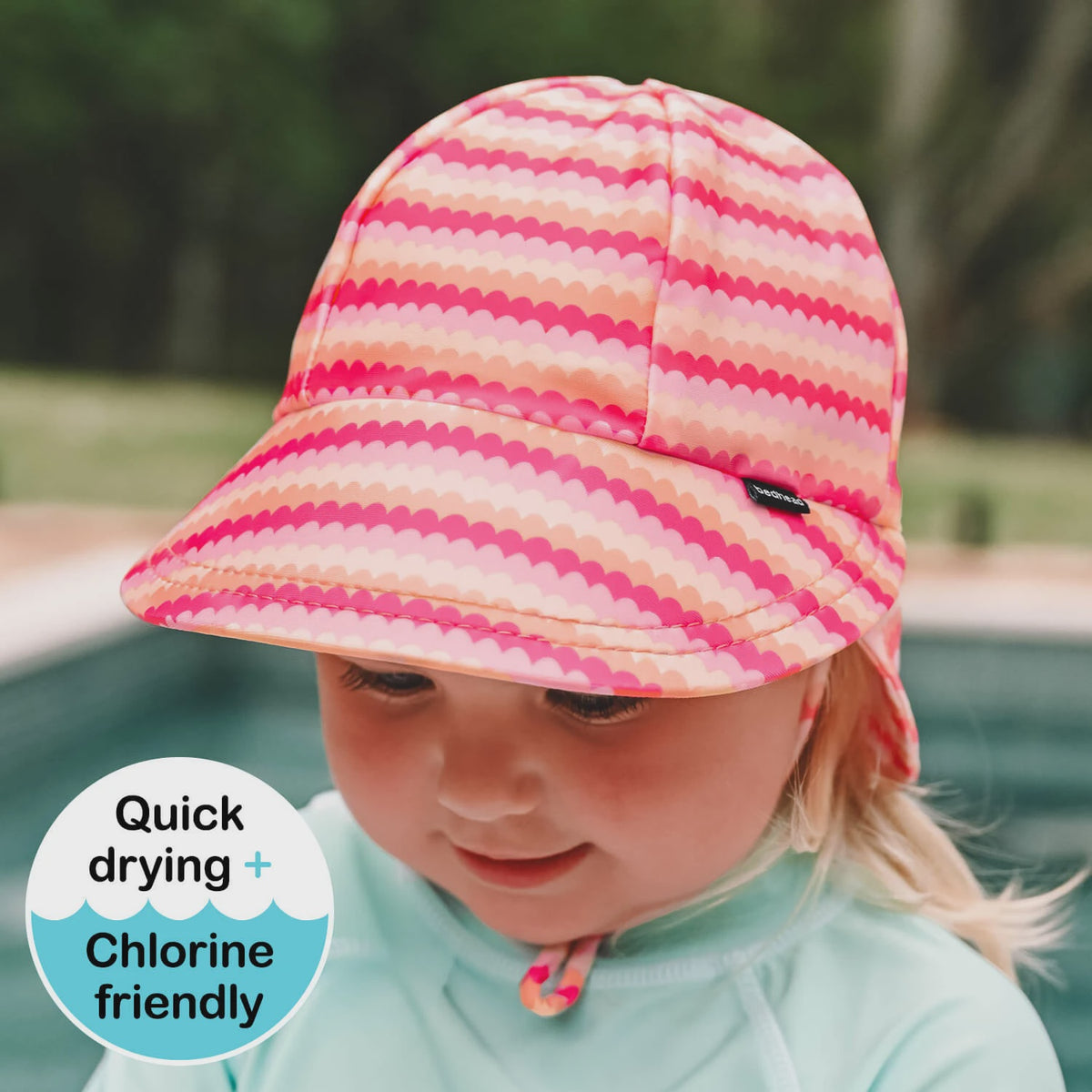 Legionnaire Flap Swim Hat - Pearl