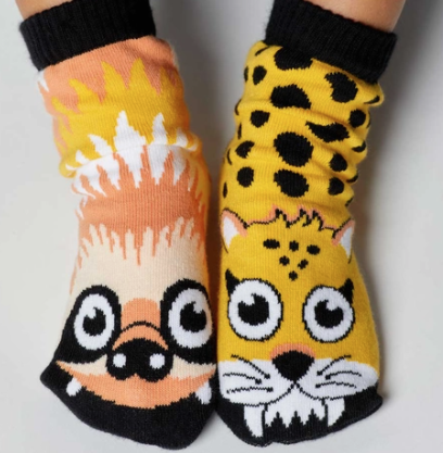 Sloth & Cheetah Grip Socks