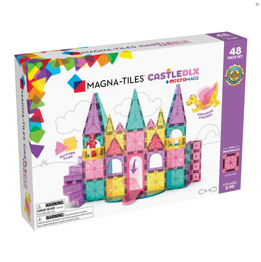 Magna-Tiles Castle DLX + Micro Mags - 48 pc