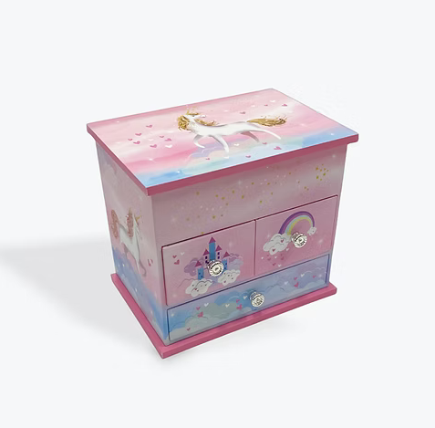 Musical Jewelry Box - No Drawer - Unicorn DAN117
