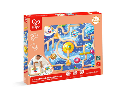 2 in 1 Space Maze & Tangram Board