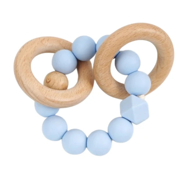 Beechwood Teething Rings Baby Blue