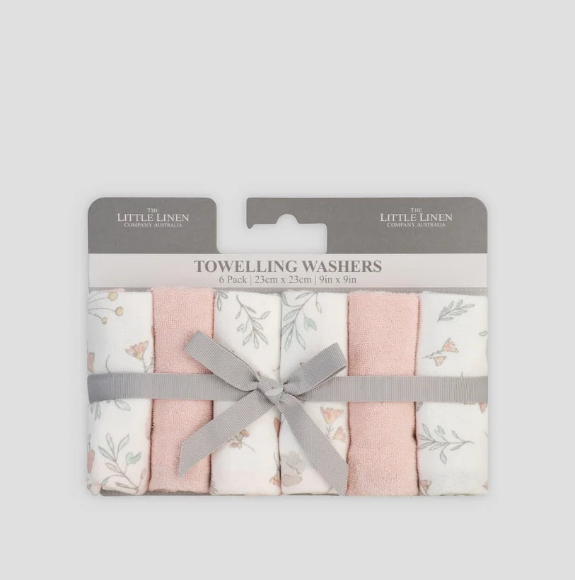 Towelling Washers (6 Pack)