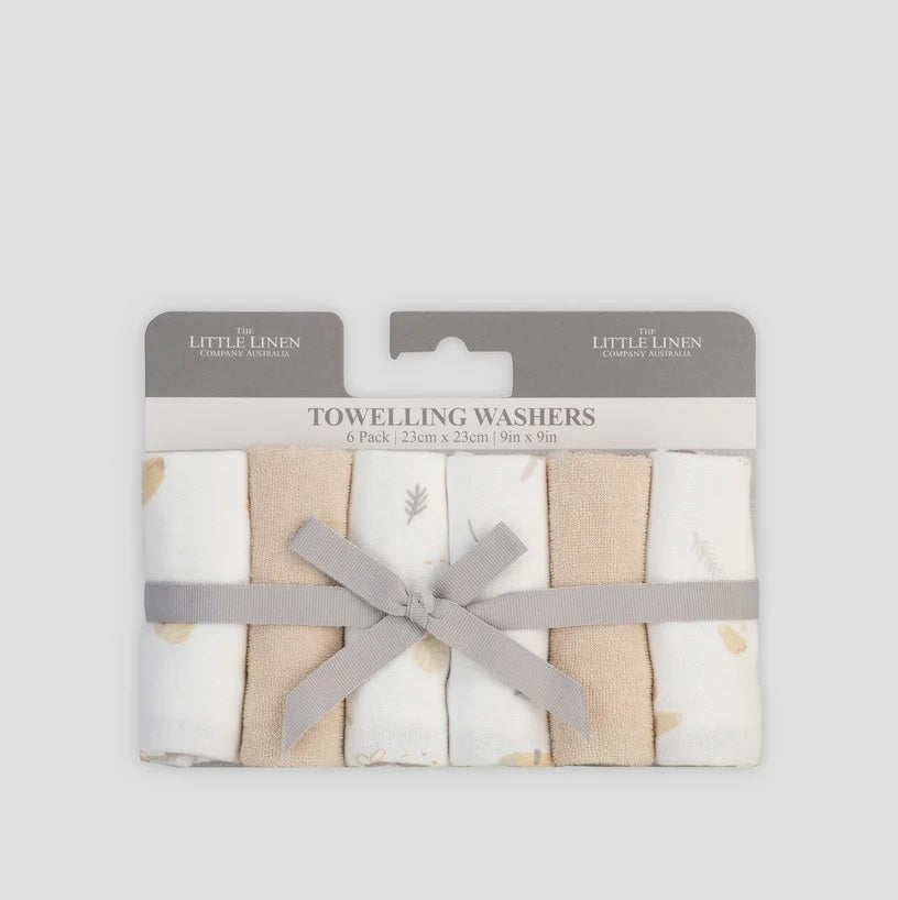 Towelling Washers (6 Pack)