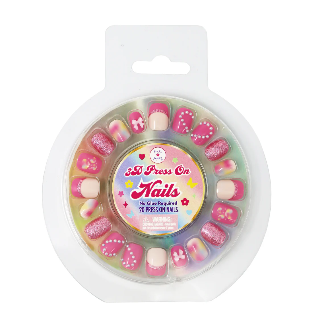 3D Love Heart Press-on Nails