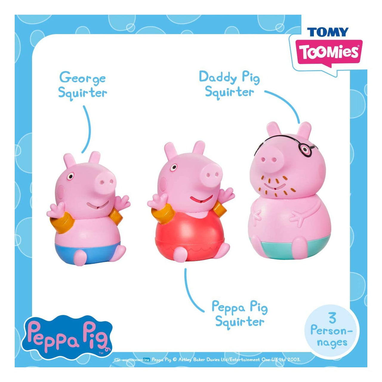 Peppa Pig Bath Squirters - Daddy Pig, Peppa and George