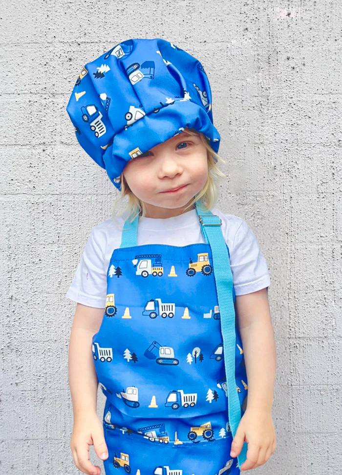 Kids Cooking Apron and Chef Hat Set