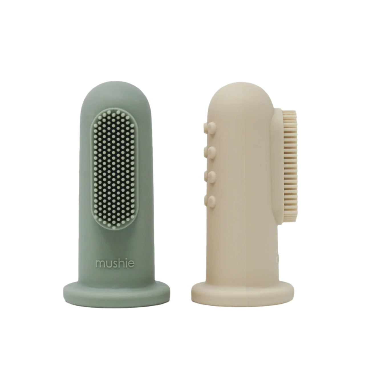 Finger Toothbrush - Shifting Sand & Cambridge Blue