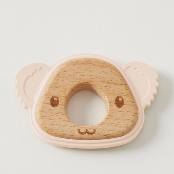 Riley Koala Silicone Teether - Peach