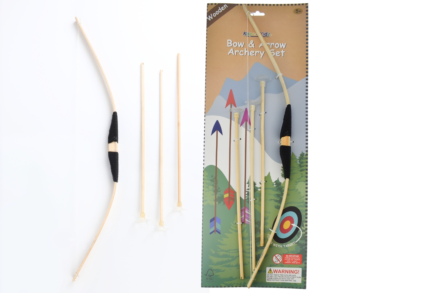 Wooden Bow & Arrow Set