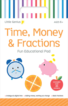 Little Genius Vol.2 Small Activity Pad - Time, Money & Fractions