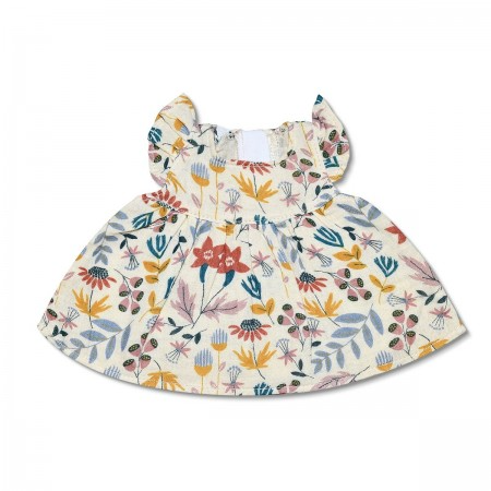 Apple Park - Earthtone Floral Muslin Dress