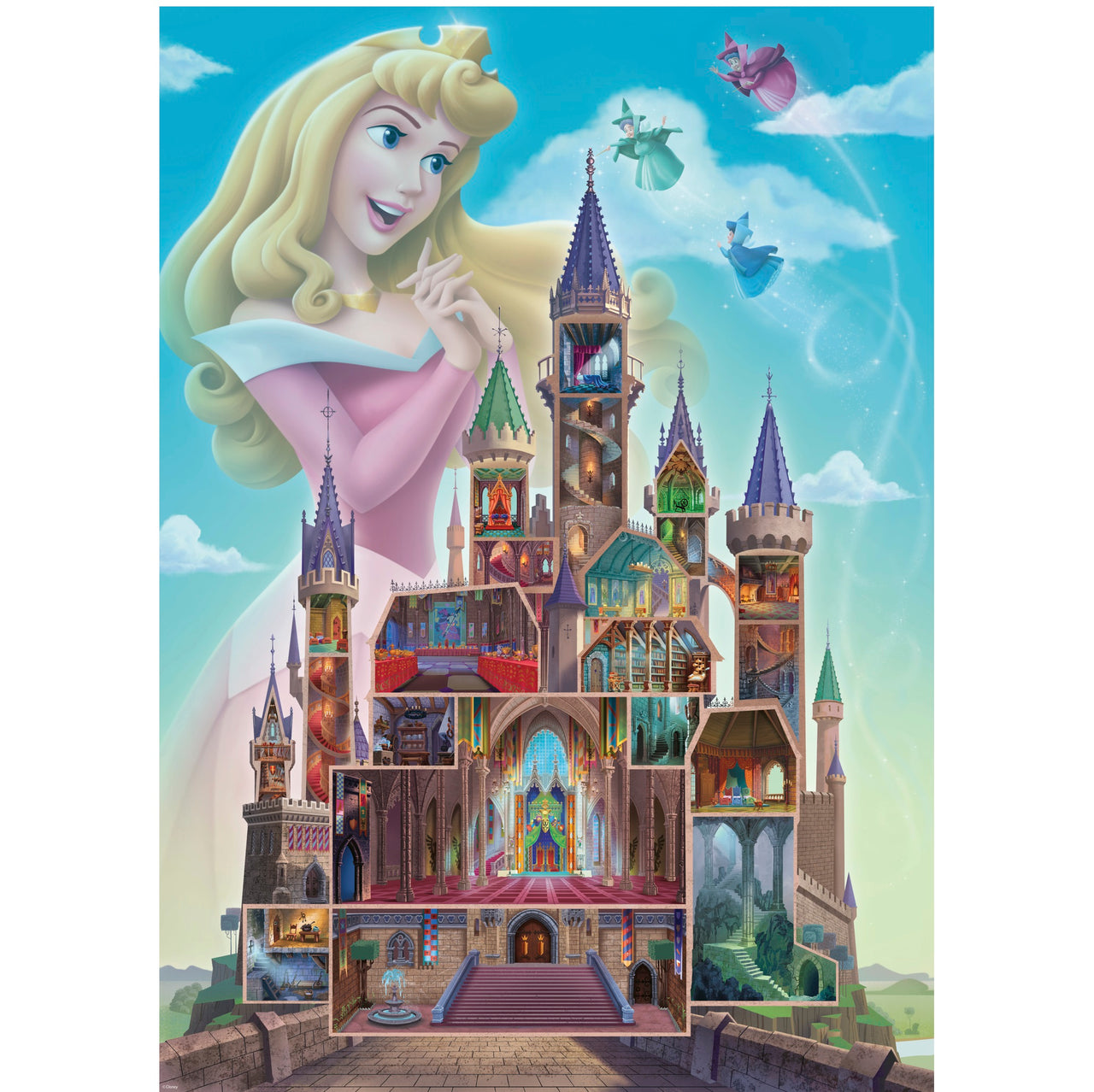 1000 pc Puzzle - Disney Castle Collection Aurora