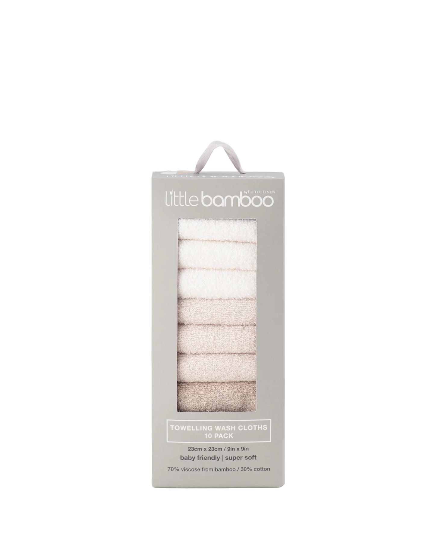 Towelling Wash Cloth 10 pack - Iced Coffee