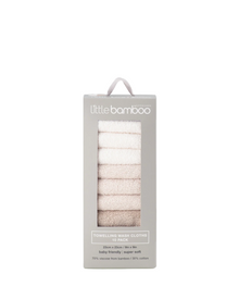 Towelling Wash Cloth 10 pack - Iced Coffee