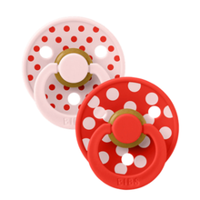 Bibs Pacifier - Studio Polka Collection - Size 1 (Blossom/Candy Apple)