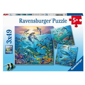 3 x 49 pc Puzzle - Ocean Life