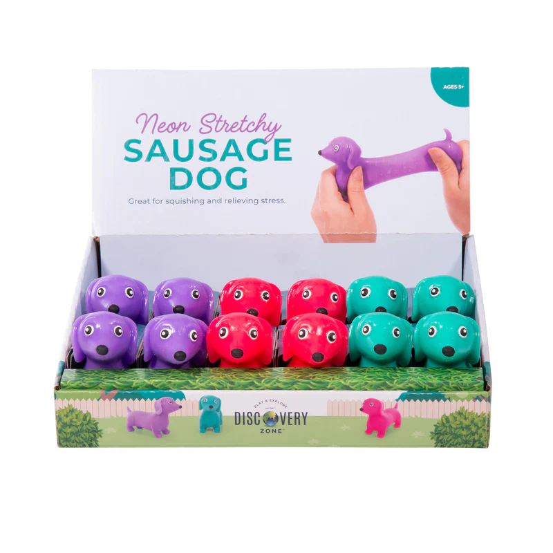 Stretchy Sausage Dog - Neon Colours