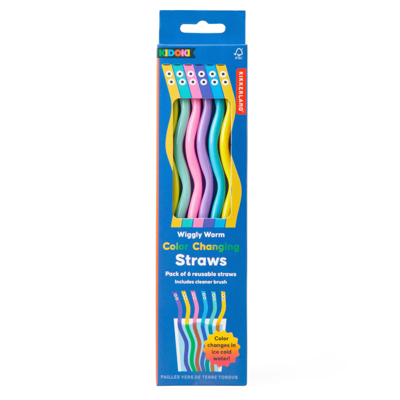 Wiggly Worm Colour-changing Straws