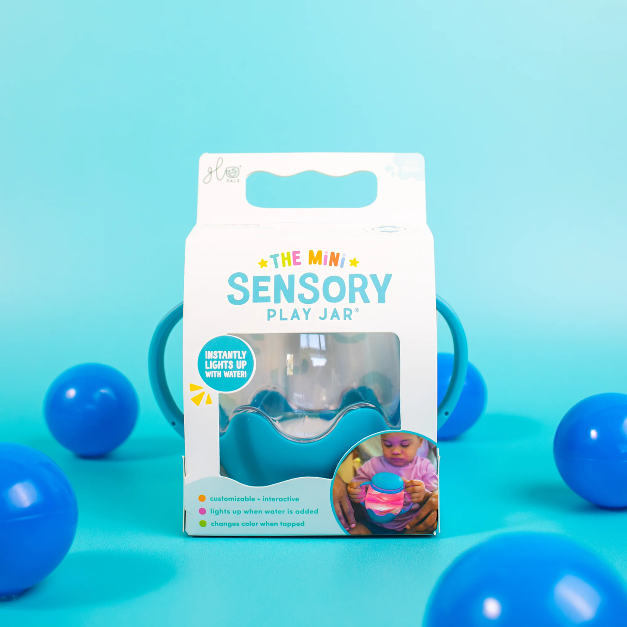 Mini Sensory Play Jar - Blue