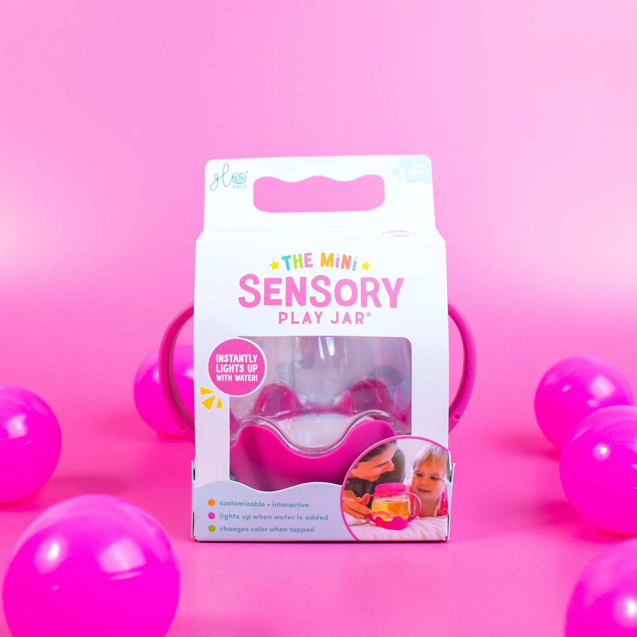 Mini Sensory Play Jar - Pink
