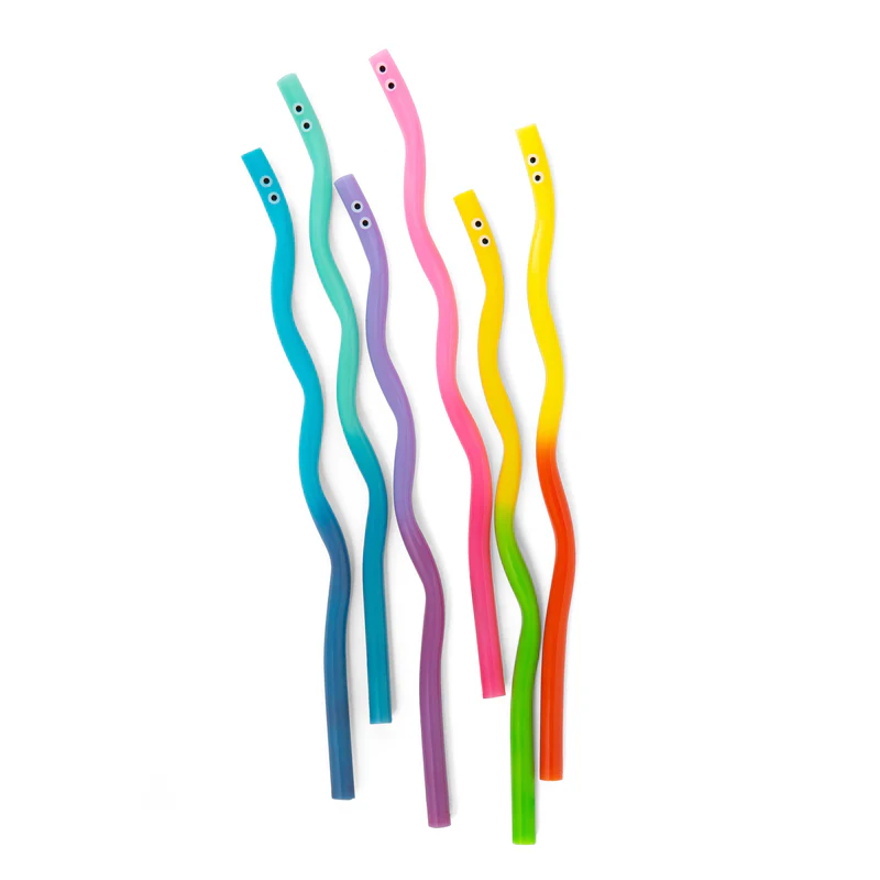 Wiggly Worm Colour-changing Straws