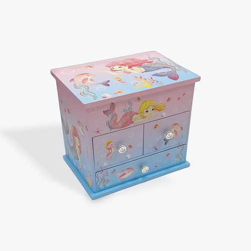 Mermaid Three Draw Musical Jewelry Box DAN121