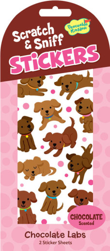 Scratch & Sniff Stickers _ Chocolate Labs