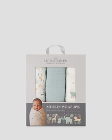 Muslin Wrap 3 pk - Savannah Giraffe