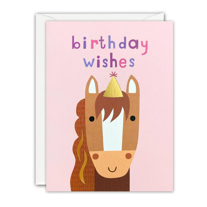 Happy Birthday Horse mini card