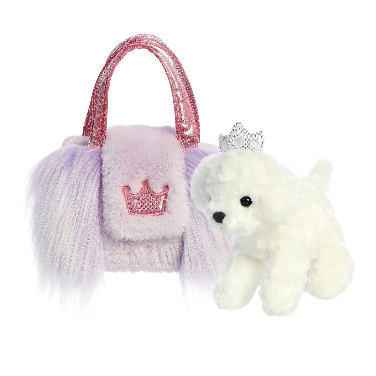 Fancy Pal - Bichon/Purple Crown Bag with Frill