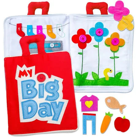 Fabric Quiet Book - My Big Day (Red)