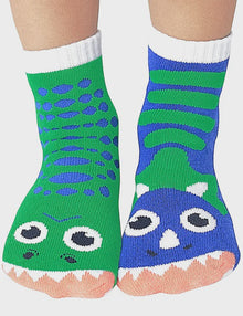 T-Rex & Triceratops Grip Socks