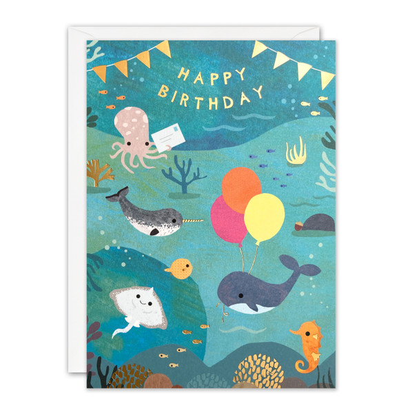 Happy  Birthday Under the Sea Balloons