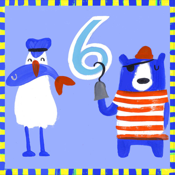 Happy 6th Birthday - Pirate