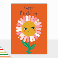 Happy Birthday - Happy Flower Card