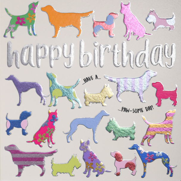 Happy Birthday Card - Dogs