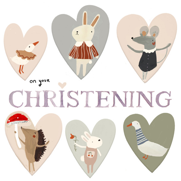 On Your Christening card (Hearts)