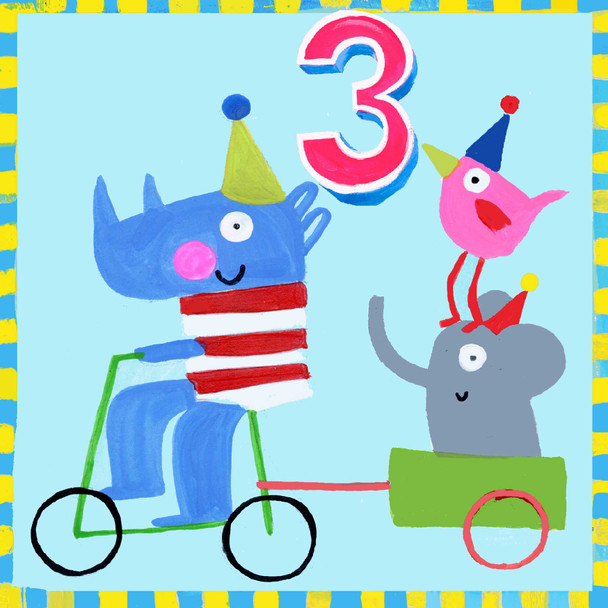 Happy 3rd Birthday - Fun Animals