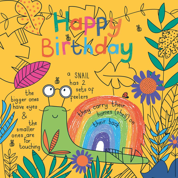 Snail Happy Birthday Card