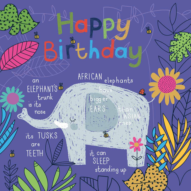Happy Birthday Elephant Card