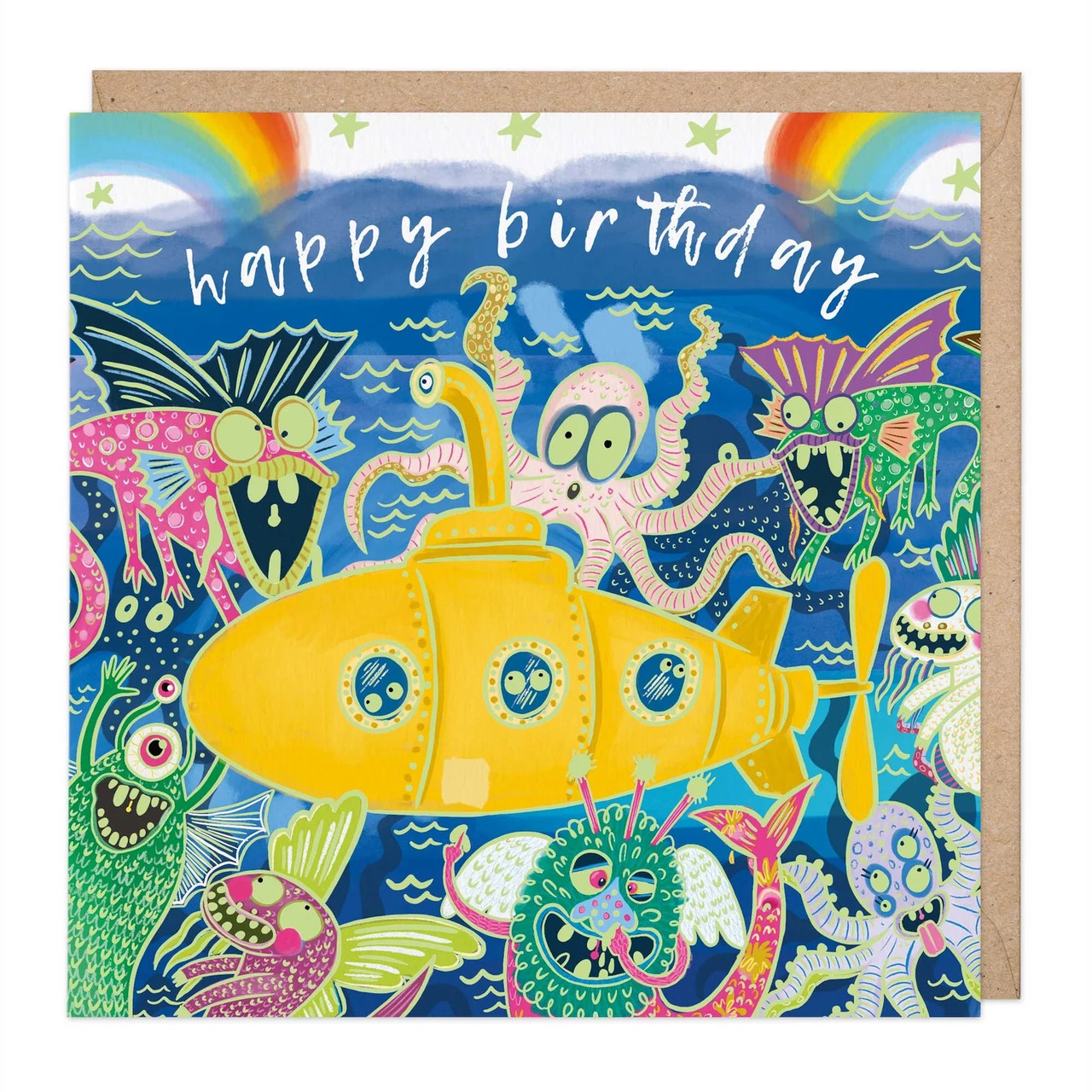 Happy Birthday Glow in the Dark Sea Monsters