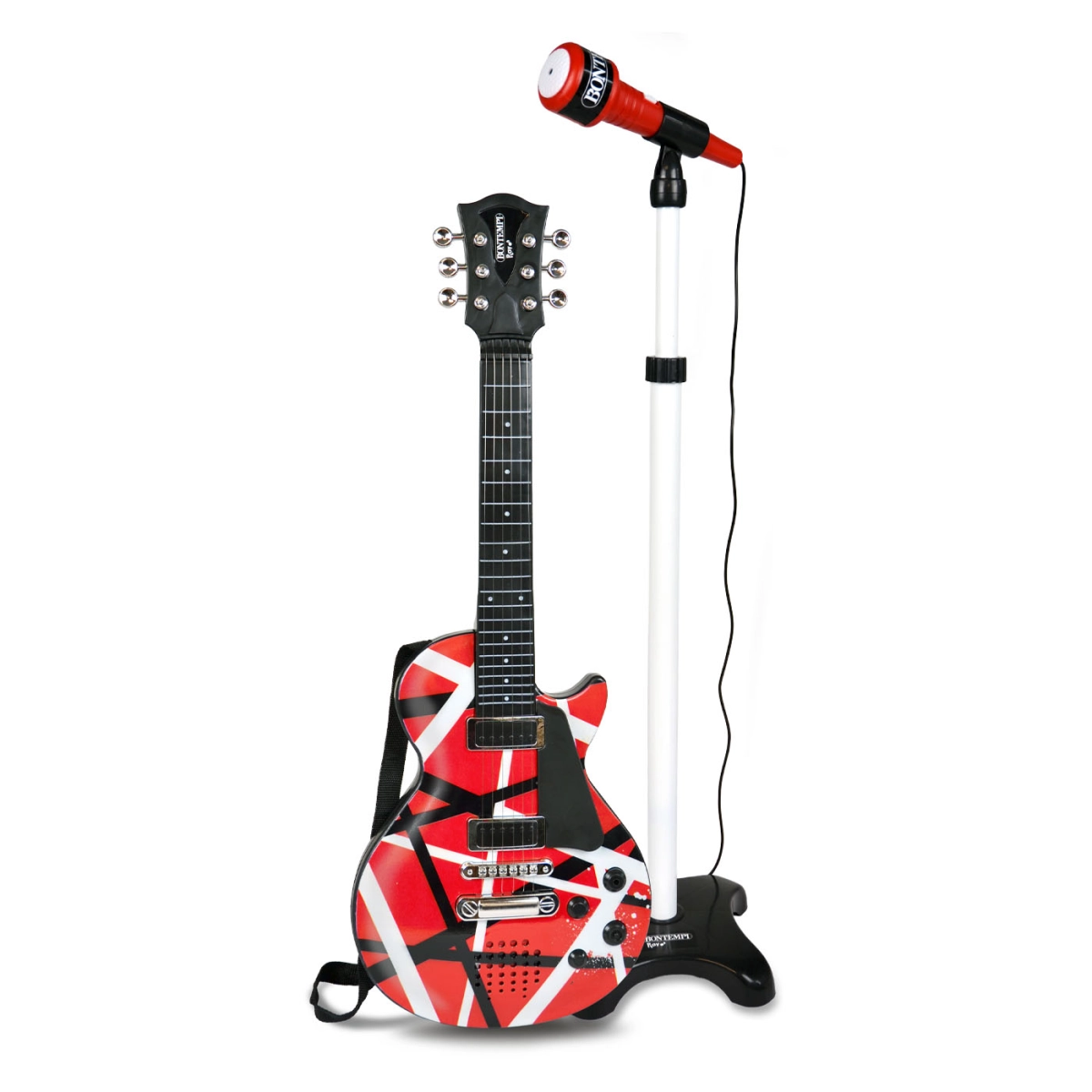 Electronic Rock Guitar & Stand Microphone