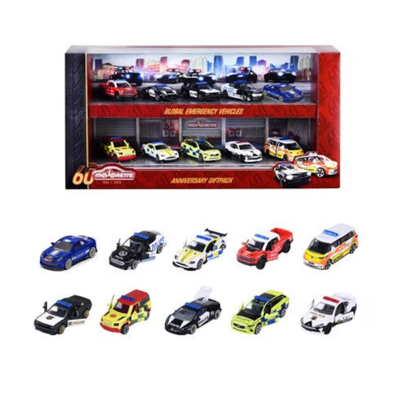 Emergency World 10 Vehicle Gift Pack