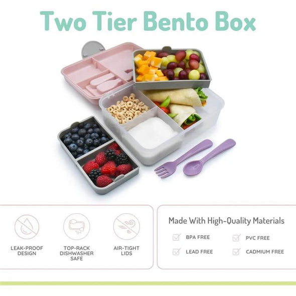 Two-Tier Bento with Utensils
