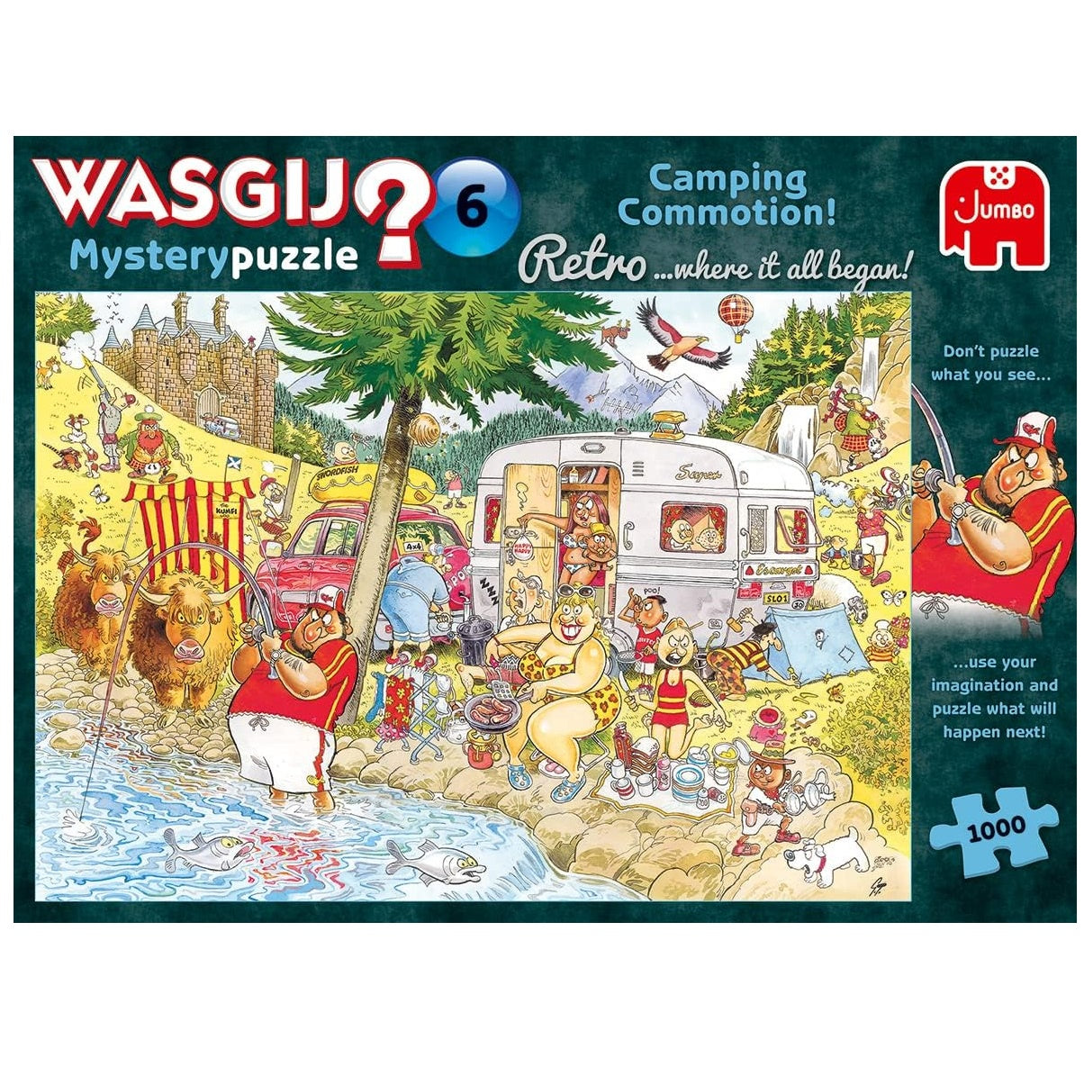 Wasgij 1000 pc Puzzle - Mystery No. 6 - Camping Commotion