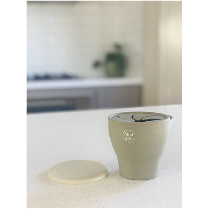 Collapsible Snack Cup with Lid - assorted