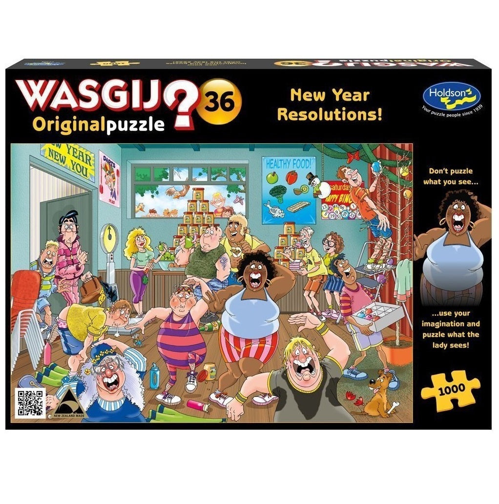 Wasgij 1000 pc Puzzle - Original No. 36 - New Year Resolutions